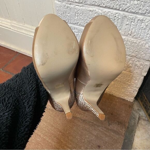 Steve Madden Cream Heels with Rhinestone Embellishments - Picture 13 of 13